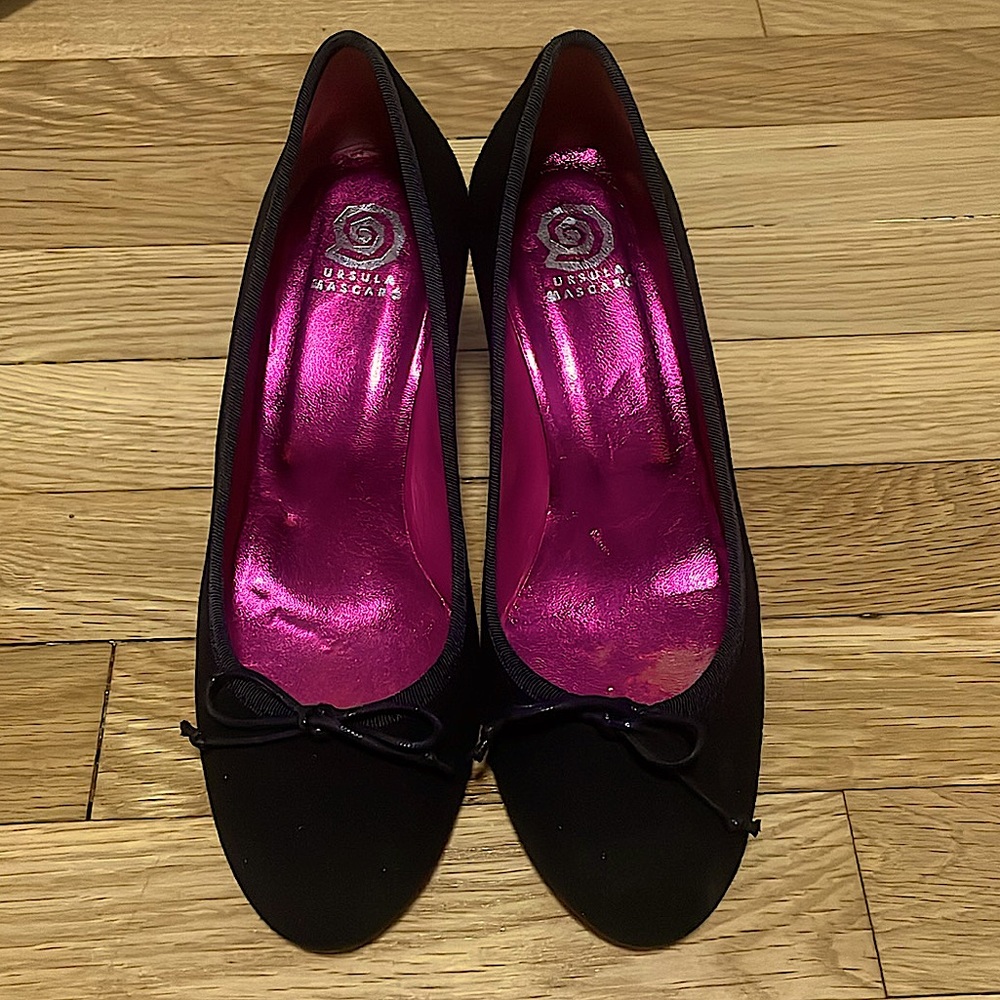 Ursula Mascaro Black Chunky Heels